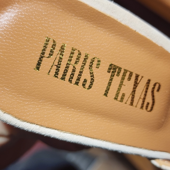 NEW - PARIS TEXAS Light Pink Suede Heeled Mules, made in Italy, size 39½ - Picture 7 of 8